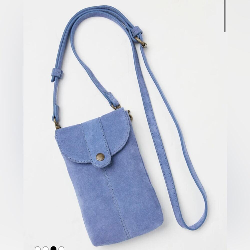 FatFace RARE Blue Clara Suede Phone Bag Casual Festival Crossbody Bag NWT